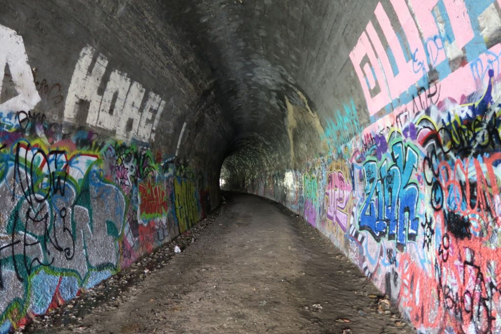 The Ernest Junction Railway Tunnel's curved concrete structure has excellent acoustics, with the site becoming an impromptu music venue